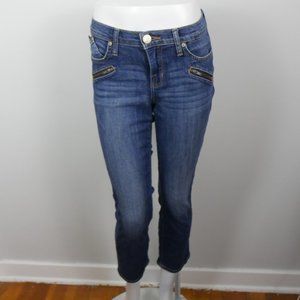 Rock and Republic Medium Wash Skinny Jean with Zipper Pockets Size 4
